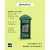 Digital max/min Thermometer for conservatories, greenhouses & Grow Rooms (Green)