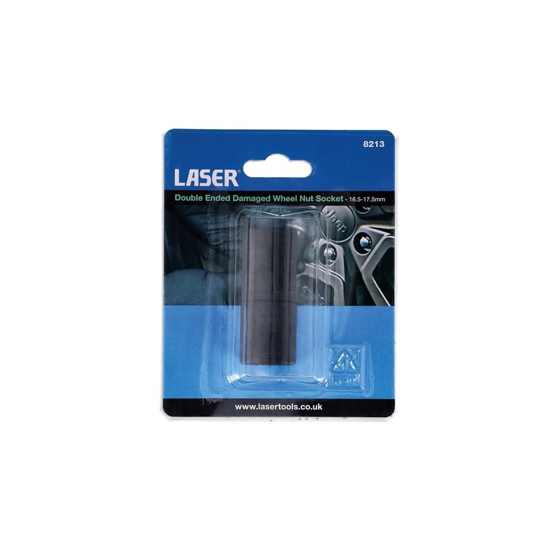 Laser Tools 8213 Double Ended Damaged Wheel Nut Socket 16.5x17.5mm