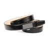 Anthoni Crown Women's Leather Belt, black