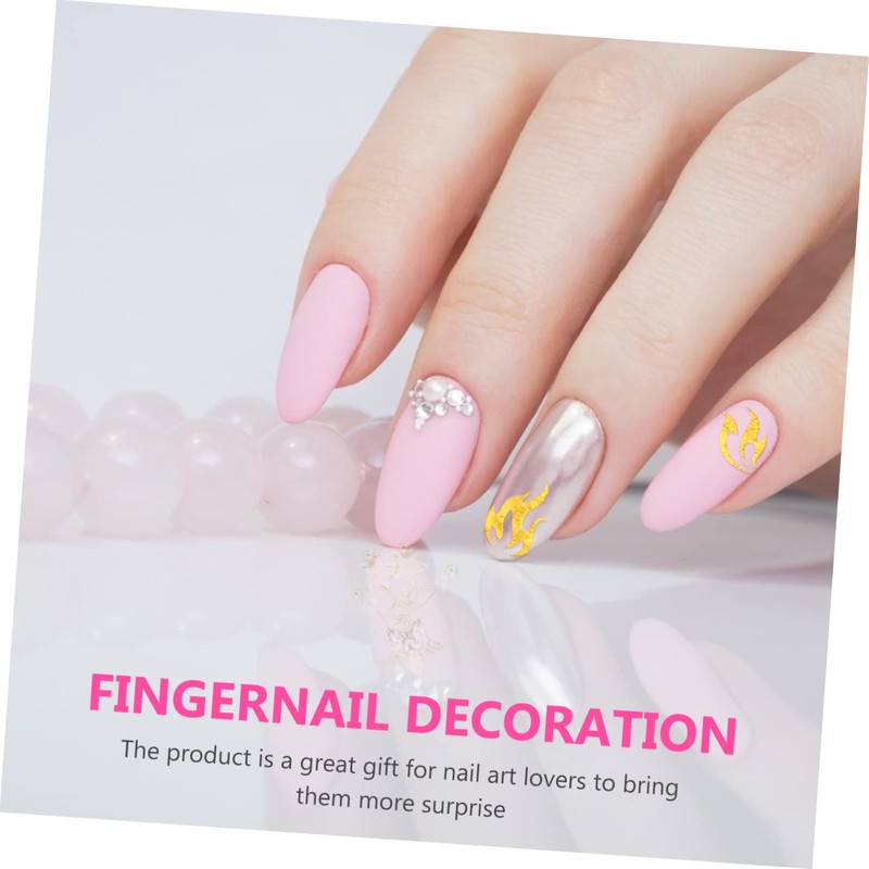 minkissy 4sheets Flame Nail Art Stickers Black White Gold Silver