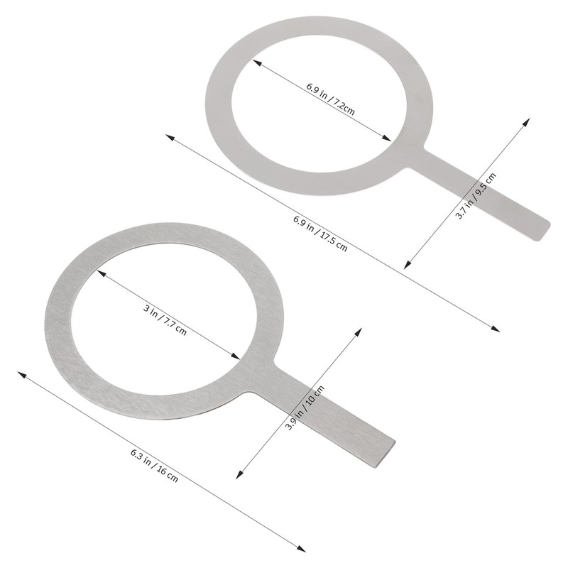 Cabilock 2Pcs Stainless Steel Baking Cup Ring Milk Cup Rim