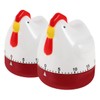 Generic 2pcs Chicken Timer Cute Cartoon Kitchen Countdown Clock for