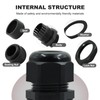 Wocloer 85 Pcs Cable Glands Kit, PG7 1/4" 1/2" 3/4"