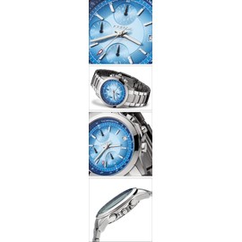 FIREFOX Shooter FFS07-103c Blue Chronograph Men's Watch with Safety Clasp 10 ATM Waterproof, blue, Bracelet