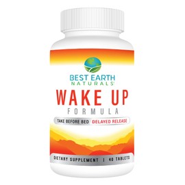 Best Earth Naturals Wake Up Formula, Supplement Delayed Time Release Energy 40 Count