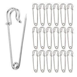 30 Pack Large Safety Pins, 2.75" Heavy Duty Blanket Pins for All Kinds of Handicrafts, Clothing, Blankets and Other Materials as Well as DIY Craftsmanship, Safe and Durable