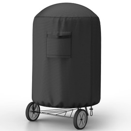 BROSYDA Grill Cover Round Ø71×68cm, 600D Oxford Small bbq Cover Waterproof with Air Vents, Drawstring, Outdoor Gas Grill Cover Anti-UV, Tear-resistant