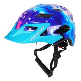 Exclusky Kids Bike Helmet Adjustable and Multi-Sport Boys Girls Helmet Ages 5-14