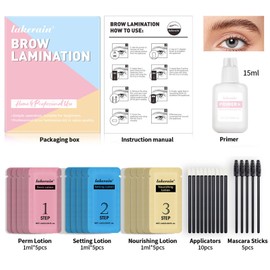 Biglumin wimpernlifting set DIY augenbrauen lifting set Semipermanentes brow lamination kit mit 5-mal verwendbare Einzelpackungen Hält 6-8 Wochen für vollere, definierte Brauen,Ihre Brauen Anfänger