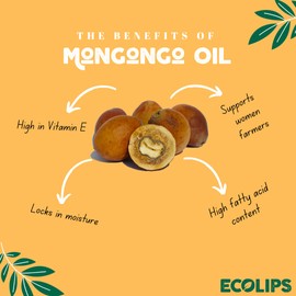 LIP BALM Mongo Kiss 6-Pack (6 tubes) Vanilla Honey by Eco Lips 100% Organic Beeswax & Cocoa Butter Lip Care with Organic Mongongo Oil - Soothe & Moisturize Dry and Cracked Lips - Made in USA