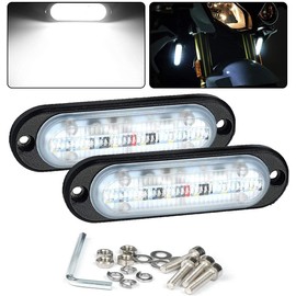 LED Daylight, Thin, 6 W x 2 Pieces, Work Light, Car Work Light, Cargo Light, Auxiliary Light, 12V/24V, IP68 Waterproof, Dustproof, Aftermarket Fog Lamp, White, Lightweight