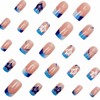 BABALAL Blue Press on Nails and Toenails Matching Set Short
