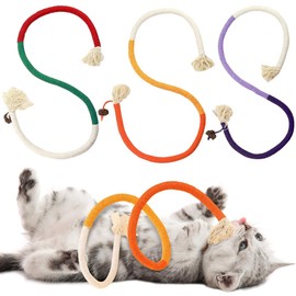 PAZ'S GIFT Cat chew Toy Cat Toys Cat Kick Toys, Cat Rope Toys for Indoor Cat Interaction Cat and Kitten Teething Chew Toys for Aggressive Chewing Teeth Cleaning Cat Dental Toys 3 Pack