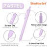 Shuttle Art Retractable Pastel Gel Ink Pens, 11 Pack Black