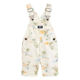 Oshkosh Boy World's Best Overalls, Cream Scenic, 2T