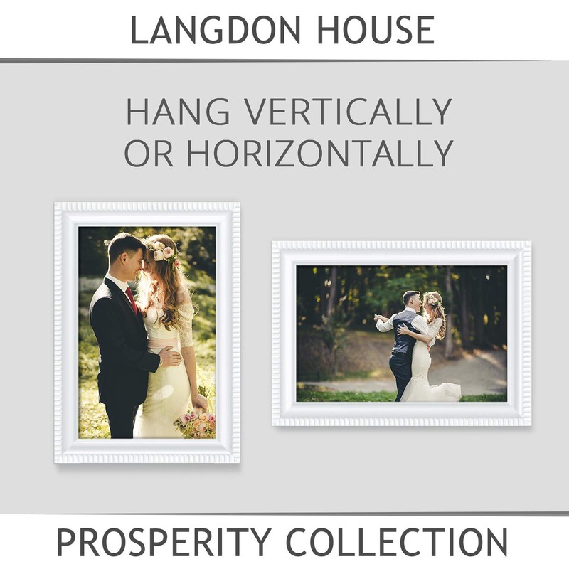 Langdon House 4x6 Picture Frames (White, 6 Pack), Contemporary Frame