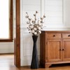 Tall Black Floor Vase 23.6″ – Glossy Twisted Resin Decorative