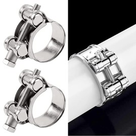 4 Pcs Hose Clamps Stainless Steel Heavy Duty T-Bolt Mini Fuel Line Pipe Clips 23Mm-25Mm Optional Size for Plumbing