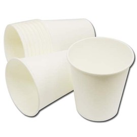 Toysfan Hot & Cold Paper Cups, 5 oz (5 oz, Approx. 5.1 fl oz (150 ml), Pack of 100, White, Solid, For Both Hot & Cold Use