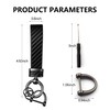 Turcee Leather Car Keychain - Carbon Fiber Interior Key Fob