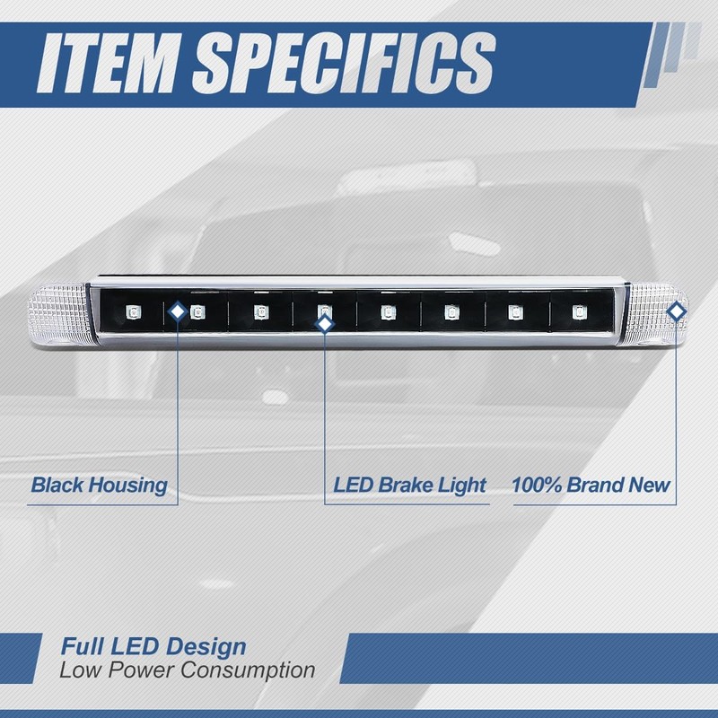 Auto Dynasty LED Black Rear High Mount 3rd Third Brake