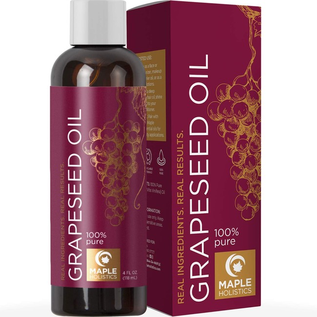 Pure Grapeseed Oil for Skin Care - Anti Aging Grape Seed Extract Body Oils for Women and Men Skin Care - Carrier Oil Dry Scalp Treatment for Hair Repair and Vitamin E Hair Growth Oil Hair Moisturizer