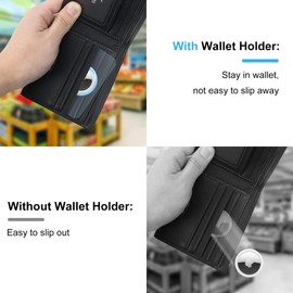 SZJCLTD 3 Pack Airtag Wallet Holder, Ultra-Thin Hard PC Clear Airtag Wallet Card Case Cover for Women Men, Purse, Handbag, Backpack