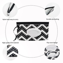 YUESUO 2 Pack Baby Wipe Dispenser, Reusable Travel Wet Wipe Pouch, Refillable Wipe Holder, Baby Wipe Container, Wipe Dispenser (Multicolor-A)