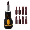 Gasea 9 in 1 Magnetic Ratchet Screwdriver Set, Mini Stubby