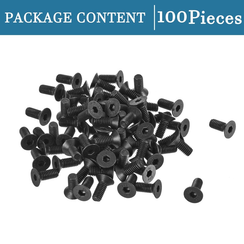 QUARKZMAN M4 x 10 mm Hex Socket Flat Head Countersunk