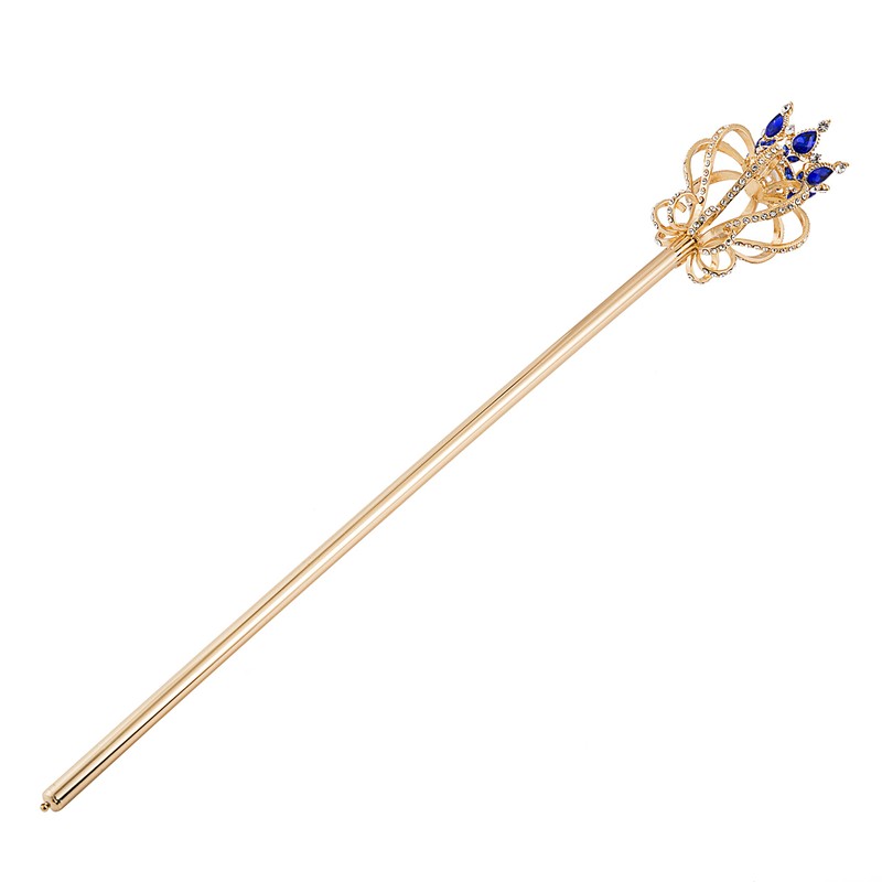 JamingHG Gold Pearl Rhinestone Scepter Festival Wand Pageant Costume Props,