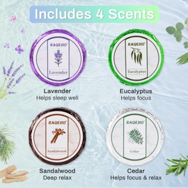 RAQEHO 8 Shower Steamers Aromatherapy - Relaxing Spa Steamers Self Care Body Relief Shower Bombs Essentials Eucalyptus Shower Tablets Stocking Stuffers Christmas Gifts White Elephant Gifts for Women