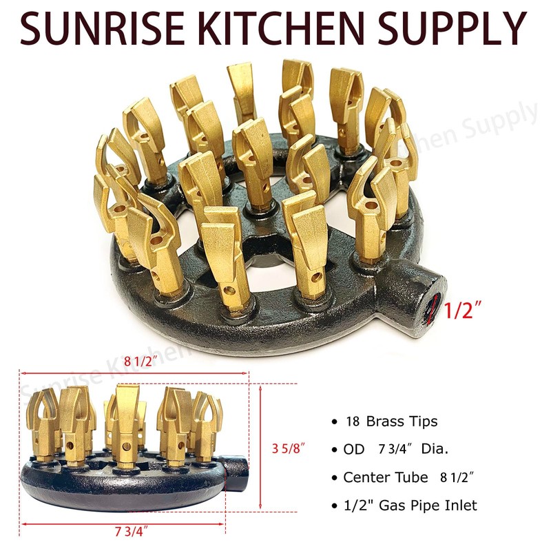 Sunrise Kitchen Supply Commercial Use 18 Duck Tips Jet Burner,