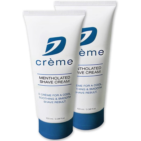 Dorco D Crème Mentholated Shaving Cream - for a Smooth and Soothing Shave (2 Pack)