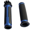 MotorToGo Blue CNC Aluminum 7/8" 22mm Handlebar Grips with Throttle