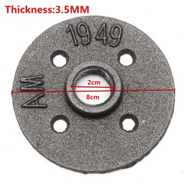 SENRISE Threaded Pipe 5pcs 3/4" Flange Pipe BSP Floor Threaded Pipe Fittings Rustic Pipe Decor Industrial Shelf Brackets for Custom DIY Floating Shelves, Vintage Furniture Decorations, Wall Mounted