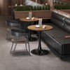 24 inch Small Tulip Table for 2 Person, Walnut Round