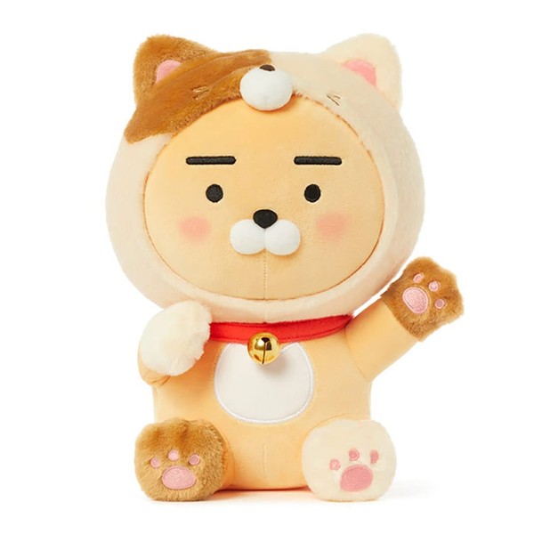 KAKAO Official Merchandise- Cute Ryan in Kitty Meowing Ryan in Cat Size 11 inch + Moving Paw