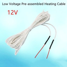 Nob.Yi 12V Pre-Assembled Heating Cable Low Voltage Silicon Rubber Heating Wire for DIY Steering Wheel Heating,Self Made Warmer Incubator,Seat Heater (8ft)