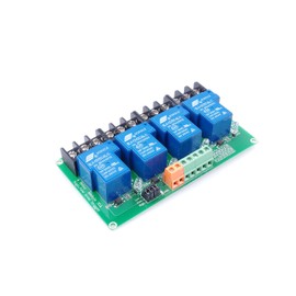 KNACRO 4-Channel DC 12V Relay Module High Low Level Triggering Optocoupler Isolation Load 30A DC 30V AC 250V for PLC Automation Control, Industrial System Control(12V 4-CH)