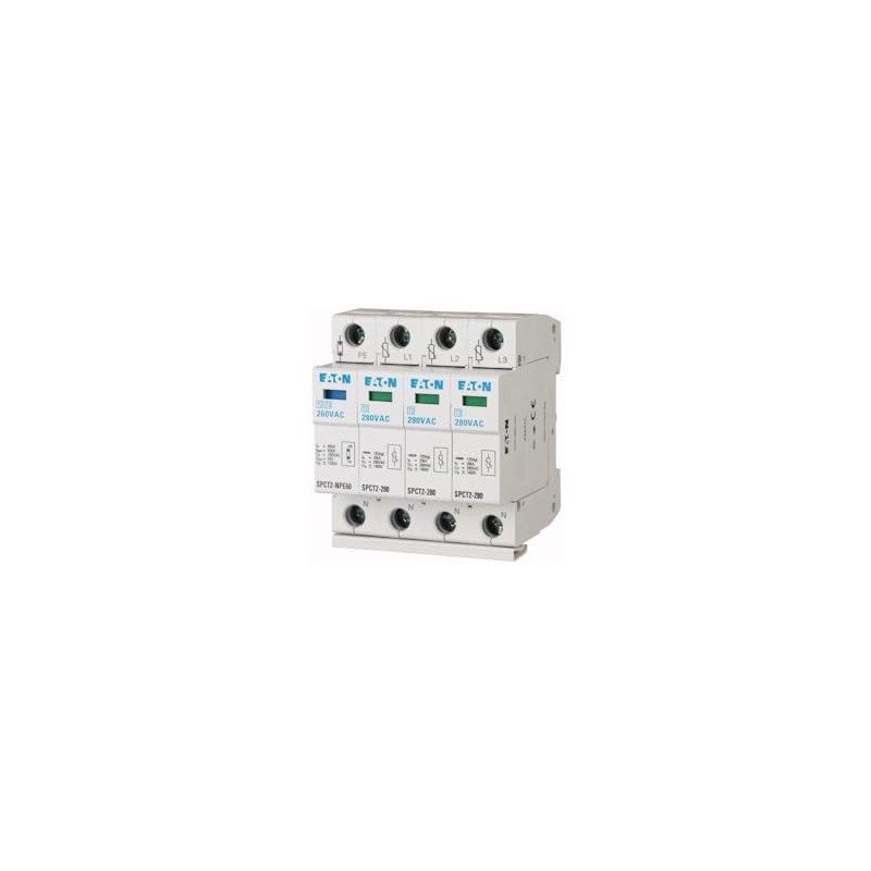 Eaton 167620 Pluggable Surge Arrester, 3P + N, 280VAC 20KA