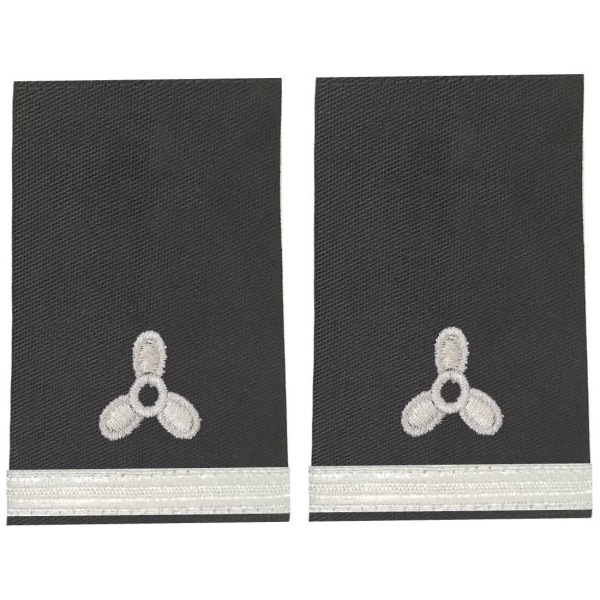 BuyStripes Engineer Uniform Shoulder Board Epaulets Silver Propeller & One