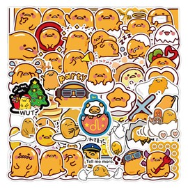Gudetama Stickers 50PCS Vinyl Stickers for Laptop,Bumper,Skateboard,Water Bottles,Phone,Cartoon Anime Stickers for Kids Teens Adult