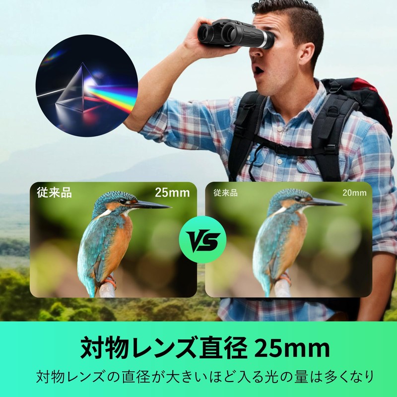 COMTAR Binoculars for Live Use, 20x (2025 New) Sports Spectation