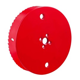 6-3/8 Inch Hole Saw with Heavy Duty Arbor for Can Light Recessed Light, 1-1/2 Inch Cutting Depth HSS Bi-Metal Hole Cutter, Smoothly Cutting in Wood, Plastic, Drywall and Metal Sheet (6-3/8 Inch)