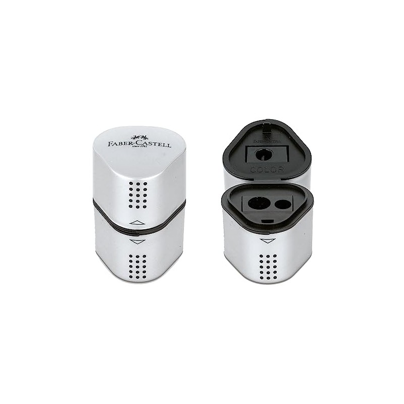 FABER-CASTELL 205043 Grip 2001 3-in-1 Sharpener with Container for Lead