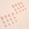 24 Pcs de Uñas Postizas a Presión,Uñas Postizas Cuadradas Cortas