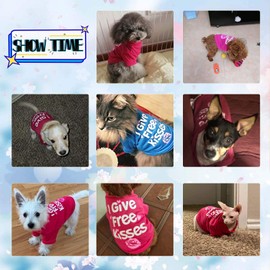 PETCARE Puppy Dog T Shirt Cat Clothes Cotton Breathable Print Tee Shirts for Small Dogs Girl Chihuahua Yorkie Shih Tzu Pet Apparel,Pack of 3