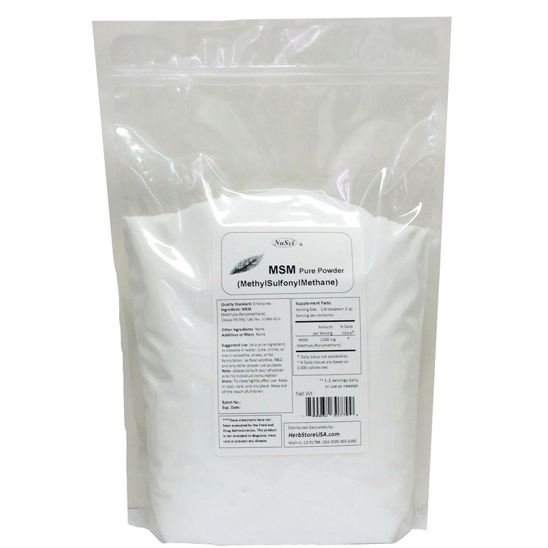 NuSci MSM (Methylsulfonylmethane) Pure Powder (1000 Grams (2.2 lb))