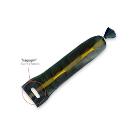 Premium Sandbags Pack of 10 Suitable for Flood Protection 25 x 100 cm with Drawstring, Carry Handle and Carry Tabs, Silo Sandbags, Sandbag with UV-Stable Monofilament Fabric